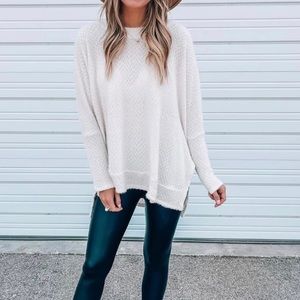 Pink Lily Ivory Tunic Sweater